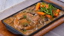 Sizzling Plant-based Burger Steak Sizzling Plant-based Burger Steak