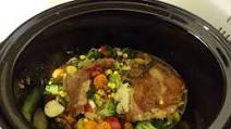 Rib Eye Steak and Vegetables Cooked in a Crock Pot-Slow Cooker Rib Eye Steak and Vegetables Cooked in a Crock Pot-Slow Cooker