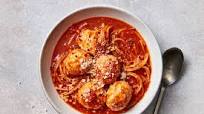 Spaghetti and Chicken Meatball Soup Spaghetti and Chicken Meatball Soup