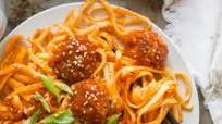 Spicy Korean Noodles & Tofu Meatballs Spicy Korean Noodles & Tofu Meatballs