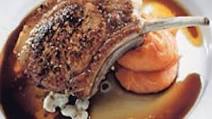 Baharat pork chops, tahini beans and sweet potato mash Baharat pork chops, tahini beans and sweet potato mash