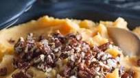 Low FODMAP Mashed Sweet Potatoes with Candied Spiced Pecans Low FODMAP Mashed Sweet Potatoes with Candied Spiced Pecans