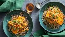 Salmon tikka masala over rainbow quinoa Salmon tikka masala over rainbow quinoa