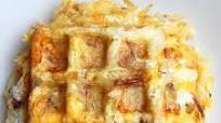 Bacon, Egg And Cheddar Hashbrown Waffles Bacon, Egg And Cheddar Hashbrown Waffles
