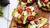 Grilled Avocado Caprese Crostini Grilled Avocado Caprese Crostini