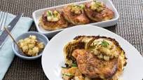 Roast Chicken & Potato Latkes with Savoy Cabbage & Apple-Mustard Chutney Roast Chicken & Potato Latkes with Savoy Cabbage & Apple-Mustard Chutney