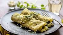 Greens and Chayote Enchiladas With Salsa Verde Greens and Chayote Enchiladas With Salsa Verde