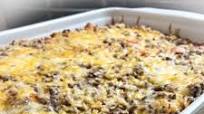 Cheesy Ground Beef & Rice Casserole Cheesy Ground Beef & Rice Casserole