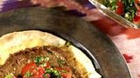 Ground Beef Sfeeha on Pita Ground Beef Sfeeha on Pita