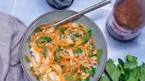 Thai noodles with pork and carrots Thai noodles with pork and carrots
