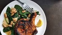Blackened Skillet Pork Chops with Beans and Spinach Blackened Skillet Pork Chops with Beans and Spinach