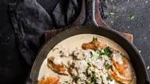 Lisa's keto chicken skillet with mushrooms and parmesan Lisa's keto chicken skillet with mushrooms and parmesan