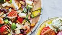 Seafood mix Greek salad Seafood mix Greek salad
