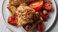 One-Dish Baked Chicken with Tomatoes and Olives One-Dish Baked Chicken with Tomatoes and Olives