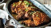 Spice-rubbed pork neck steaks Spice-rubbed pork neck steaks