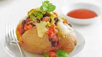 Jacket potatoes with Mexican bean and cheese Jacket potatoes with Mexican bean and cheese