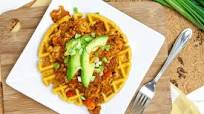 Cheesy Cornbread Waffles with Cauliflower Lentil Sloppy Joes Cheesy Cornbread Waffles with Cauliflower Lentil Sloppy Joes