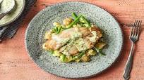 Pan-Fried Tilapia with Crushed New Potatoes Green Beans and Tarragon Sauce Pan-Fried Tilapia with Crushed New Potatoes Green Beans and Tarragon Sauce