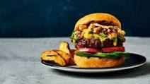 Akaushi Burger With Tobiko and Mustard Slaw Akaushi Burger With Tobiko and Mustard Slaw