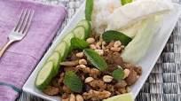 Laotian Larb Gai with Sticky Rice, Peanuts & Mint Laotian Larb Gai with Sticky Rice, Peanuts & Mint