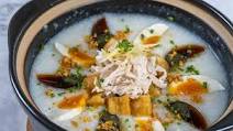 Chicken Congee with Century Egg and Salted Egg Chicken Congee with Century Egg and Salted Egg