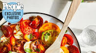 Paris Hilton's Mixed Tomato Caprese Salad with Balsamic Glaze Paris Hilton's Mixed Tomato Caprese Salad with Balsamic Glaze