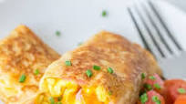 Egg, Ham and Cheese Crepe Pockets Egg, Ham and Cheese Crepe Pockets