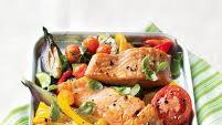 Salmon traybake Salmon traybake