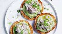 Kingfish ceviche tostada Kingfish ceviche tostada