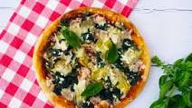 Vegan Artichoke and Spinach Pizza Vegan Artichoke and Spinach Pizza