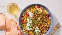 Greek-Style Couscous Salad with Marinated Vegetables & Tzatziki Greek-Style Couscous Salad with Marinated Vegetables & Tzatziki