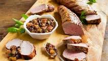 Pork Tenderloin with Fresh Rhubarb Chutney Pork Tenderloin with Fresh Rhubarb Chutney