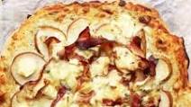 White Pizza with Pancetta, Cambozola and Pear White Pizza with Pancetta, Cambozola and Pear