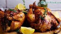 Air Fryer Roasted Cornish Game Hen with Savory Bread Pudding Recipe Air Fryer Roasted Cornish Game Hen with Savory Bread Pudding Recipe