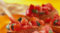 Bruschetta con pomodori Bruschetta con pomodori