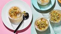 Lychee and rose petal jelly with pistachio Lychee and rose petal jelly with pistachio