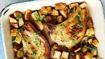 Pork chops and roast potatoes Pork chops and roast potatoes