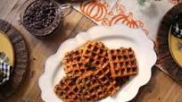Stuffing Waffles with Cranberry Concord Syrup Stuffing Waffles with Cranberry Concord Syrup