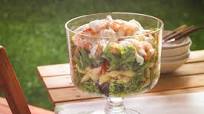 Layered Caesar, Shrimp & Pasta Salad Layered Caesar, Shrimp & Pasta Salad