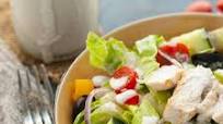 Greek Salad with Vegan Tzatziki Sauce Greek Salad with Vegan Tzatziki Sauce
