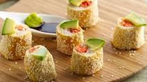 Salmon Crescent Sushi Rolls Salmon Crescent Sushi Rolls