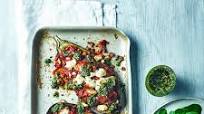 Ratatouille-stuffed aubergine Ratatouille-stuffed aubergine
