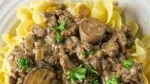 Ground Beef Stroganoff {with Greek Yogurt} Ground Beef Stroganoff {with Greek Yogurt}