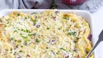 Loaded Mashed Potato Casserole with Bacon & Caramelized Onions Loaded Mashed Potato Casserole with Bacon & Caramelized Onions