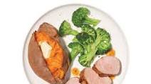 Caribbean Jerk Pork Tenderloin with Baked Potato and Steamed Broccoli Caribbean Jerk Pork Tenderloin with Baked Potato and Steamed Broccoli