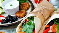 Baked Lentil Falafel Wrap with Tzatziki Sauce Baked Lentil Falafel Wrap with Tzatziki Sauce