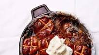 Chocolate hot cross bun bake Chocolate hot cross bun bake