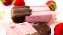 Chocolate Covered Strawberry Cream Popsicles Chocolate Covered Strawberry Cream Popsicles