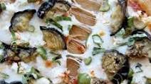 Roasted Eggplant Pizza with Fontina, Ricotta Salata and Olives Roasted Eggplant Pizza with Fontina, Ricotta Salata and Olives