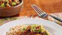 Pan-Seared Salmon with Guacamole Pan-Seared Salmon with Guacamole